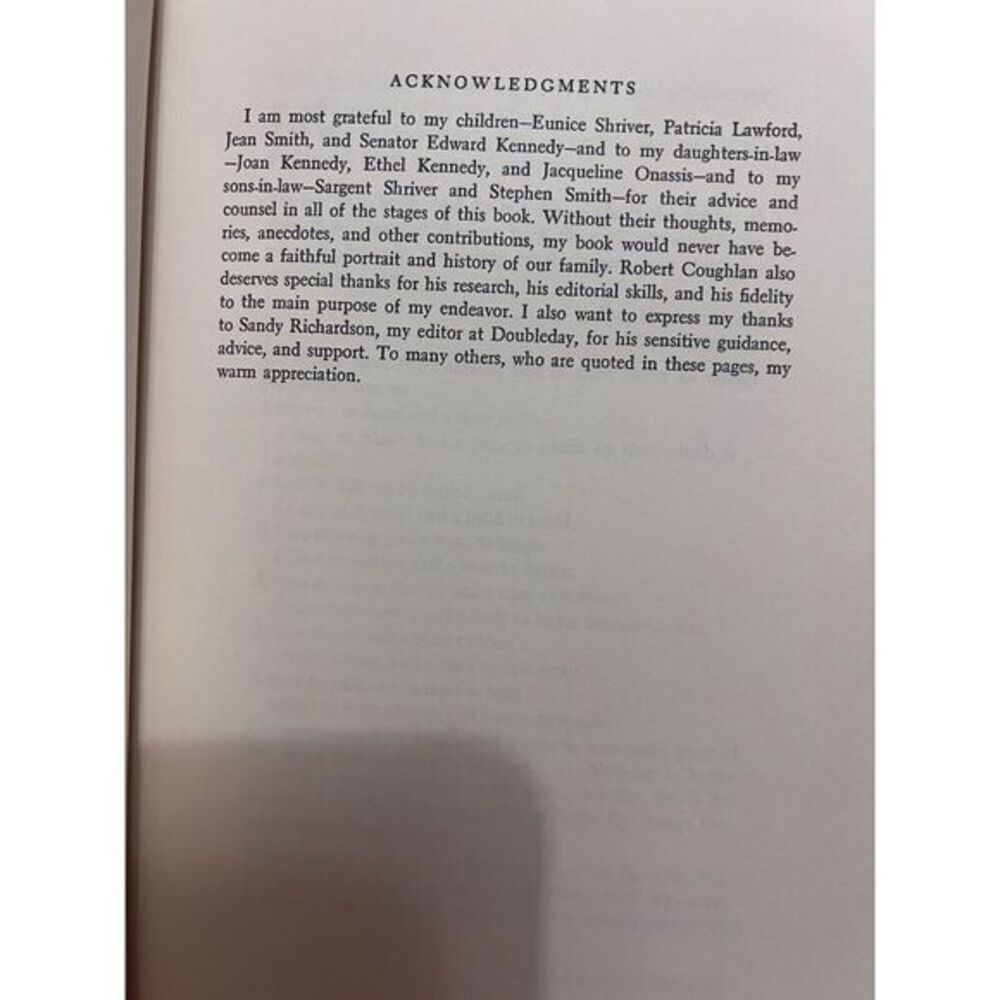 1974 ROSE FITZGERALD KENNEDY Times to Remember Hard Cover Book 1st Edition - Picture 7 of 9